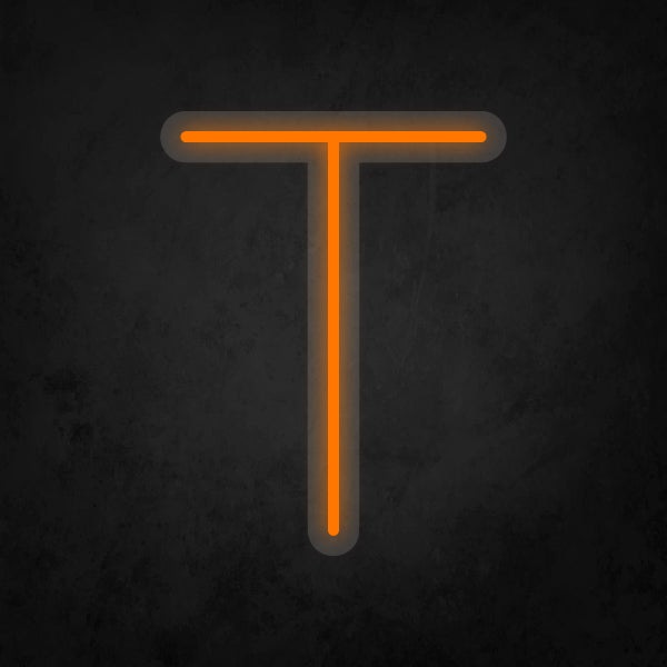 LED Neon Sign - Alphabet - T Small