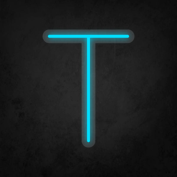 LED Neon Sign - Alphabet - T Small