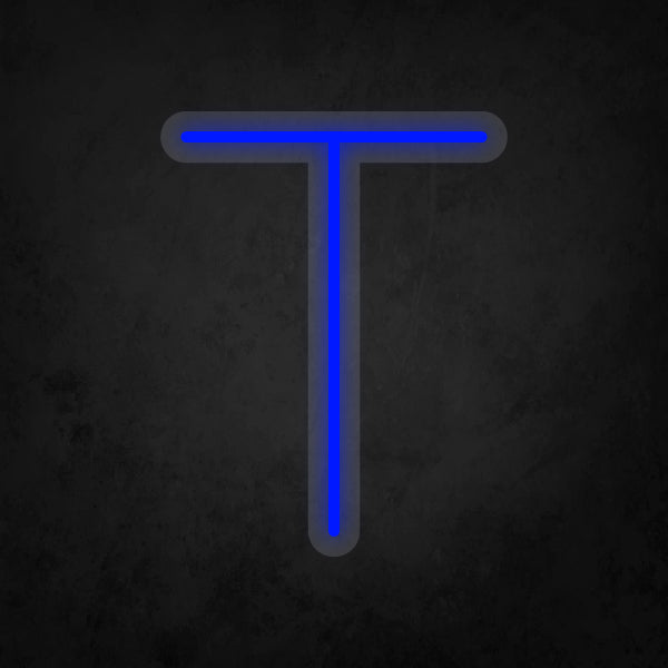 LED Neon Sign - Alphabet - T Small