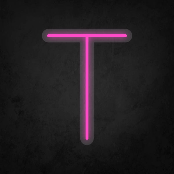 LED Neon Sign - Alphabet - T Small
