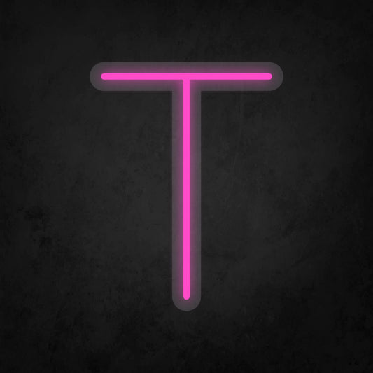 LED Neon Sign - Alphabet - T Small