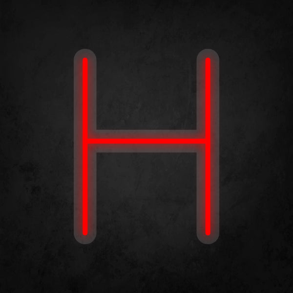 LED Neon Sign - Alphabet - H Small