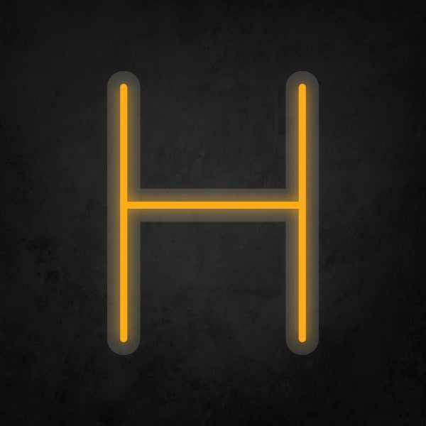 LED Neon Sign - Alphabet - H Small