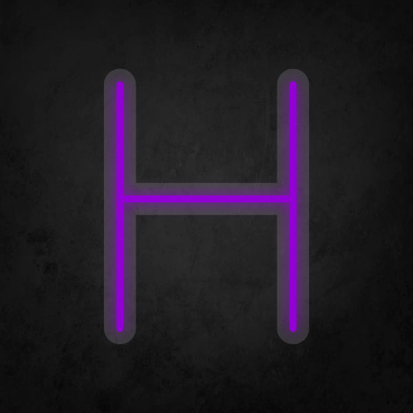 LED Neon Sign - Alphabet - H Small