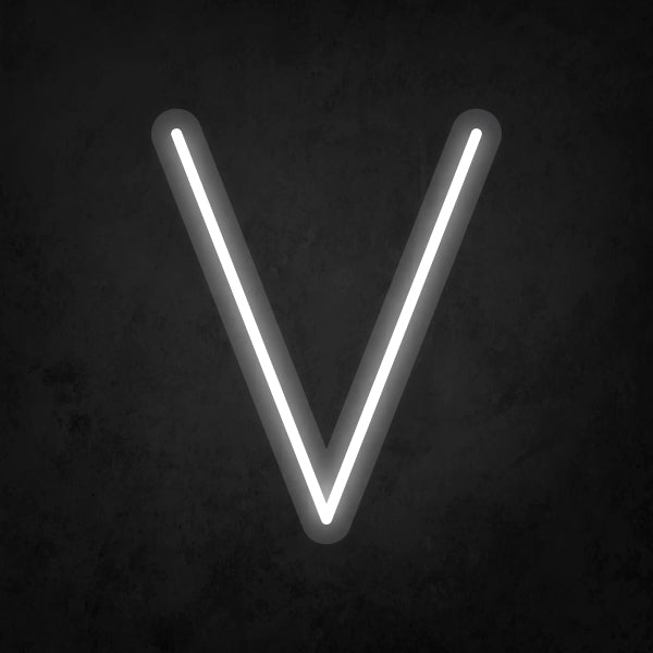 LED Neon Sign - Alphabet - V Small