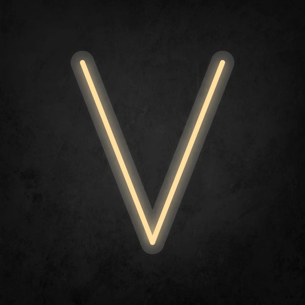 LED Neon Sign - Alphabet - V Small