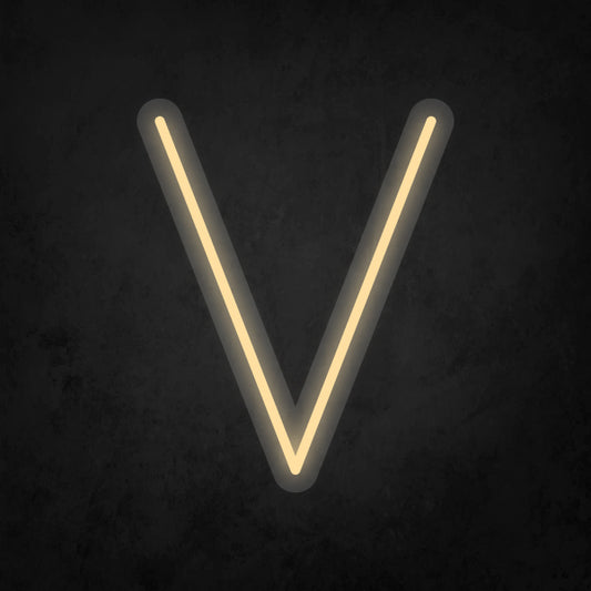 LED Neon Sign - Alphabet - V Small