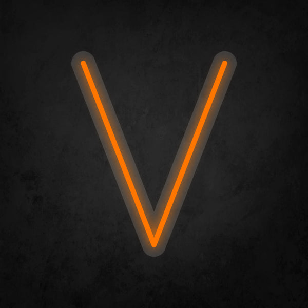 LED Neon Sign - Alphabet - V Small