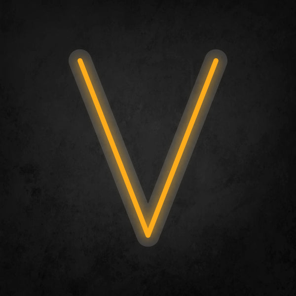 LED Neon Sign - Alphabet - V Small