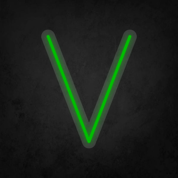 LED Neon Sign - Alphabet - V Small