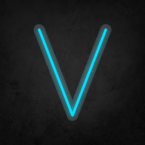 LED Neon Sign - Alphabet - V Small