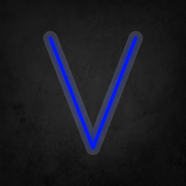 LED Neon Sign - Alphabet - V Small