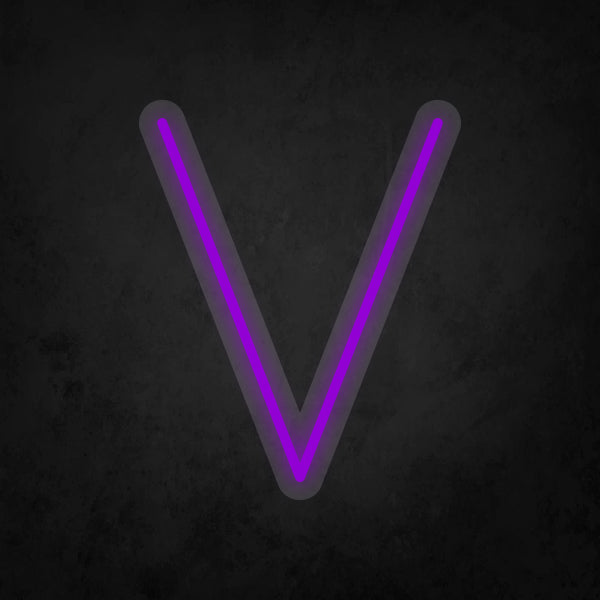 LED Neon Sign - Alphabet - V Small