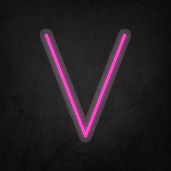 LED Neon Sign - Alphabet - V Small