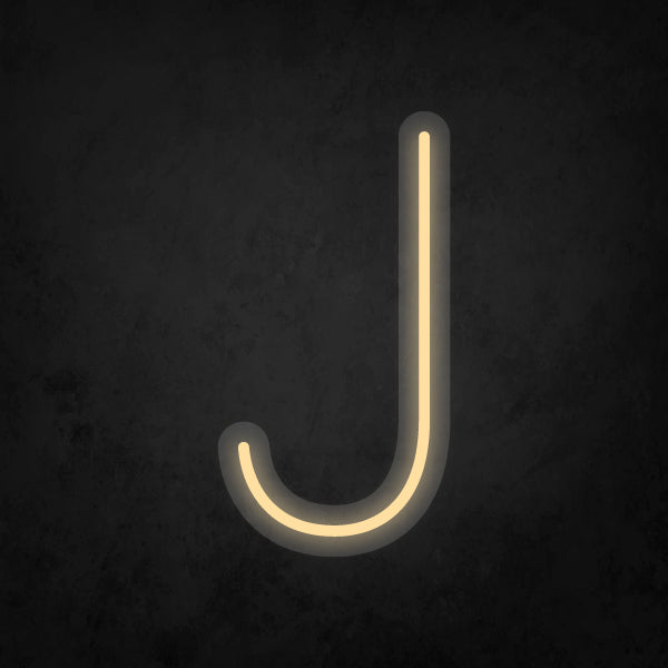LED Neon Sign - Alphabet - J Small