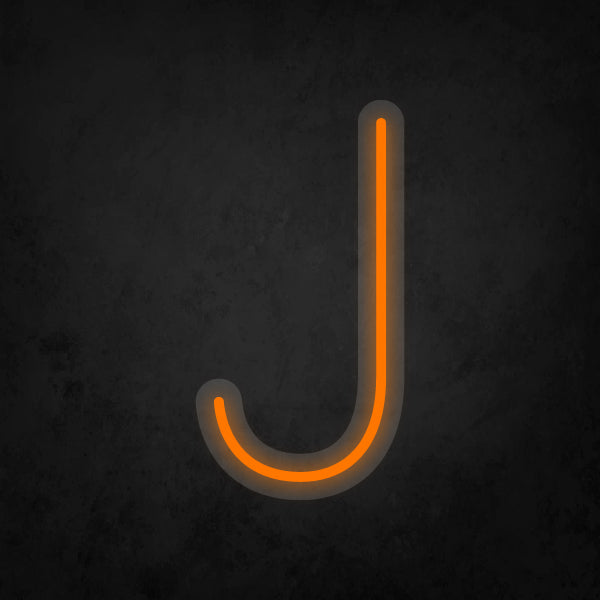 LED Neon Sign - Alphabet - J Small