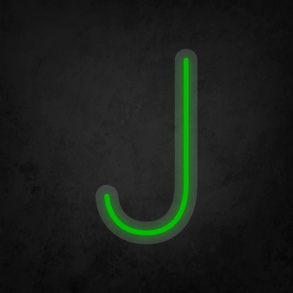 LED Neon Sign - Alphabet - J Small