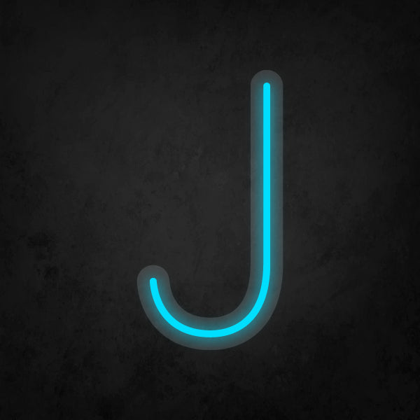 LED Neon Sign - Alphabet - J Small