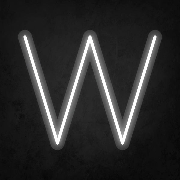 LED Neon Sign - Alphabet - W Small