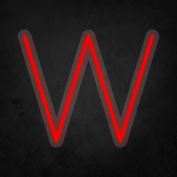 LED Neon Sign - Alphabet - W Small