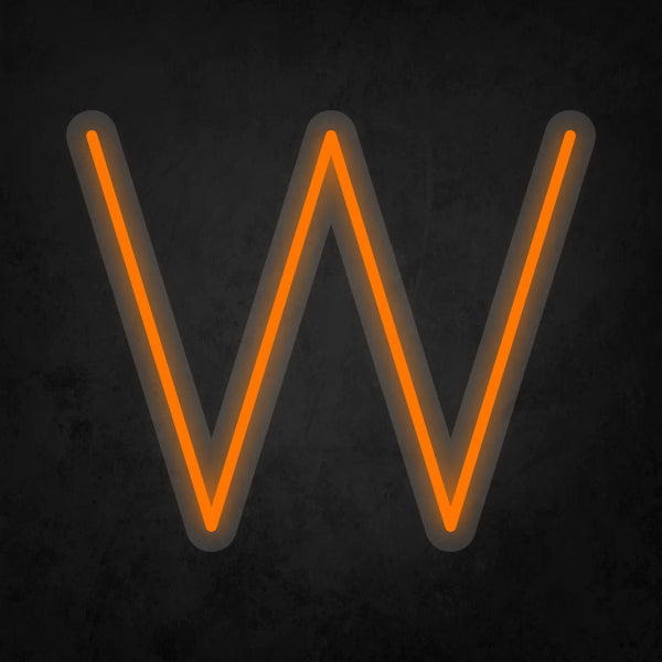 LED Neon Sign - Alphabet - W Small