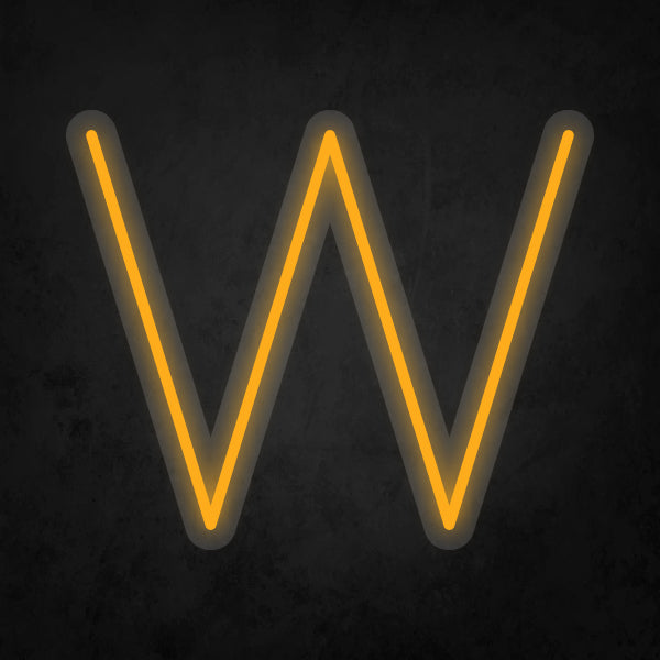 LED Neon Sign - Alphabet - W Small