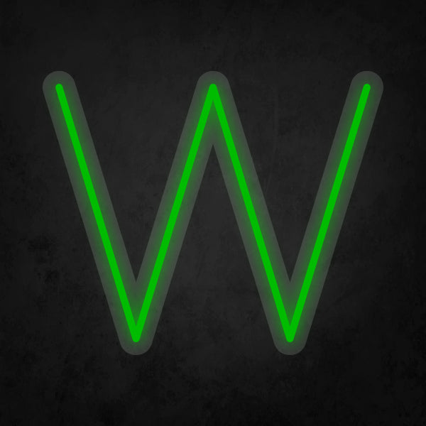 LED Neon Sign - Alphabet - W Small