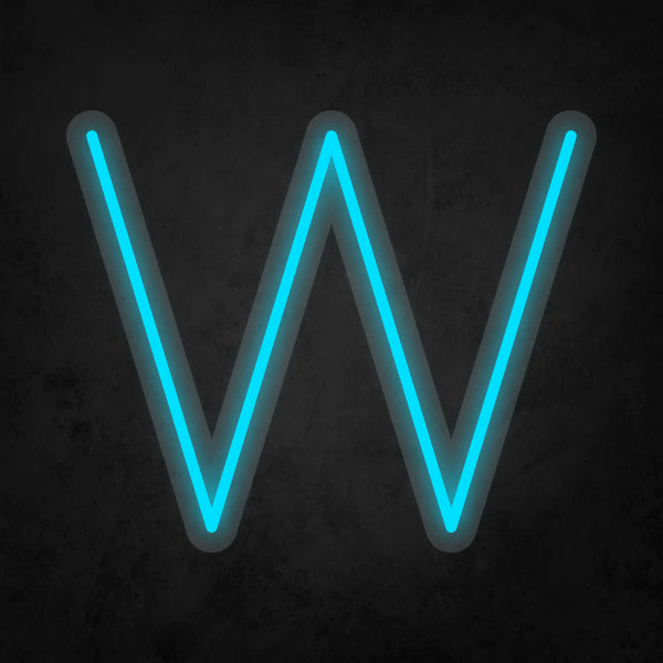 LED Neon Sign - Alphabet - W Small