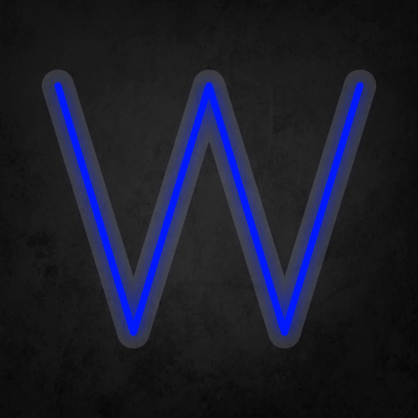 LED Neon Sign - Alphabet - W Small