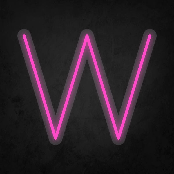 LED Neon Sign - Alphabet - W Small