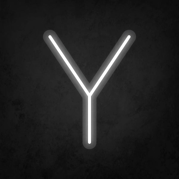 LED Neon Sign - Alphabet - Y Small