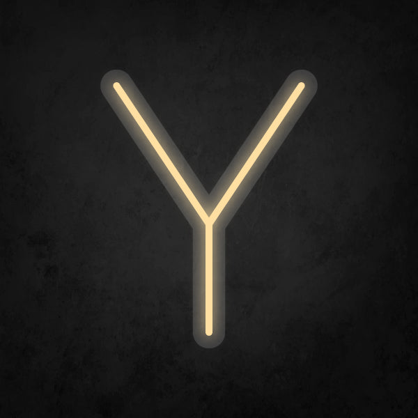 LED Neon Sign - Alphabet - Y Small