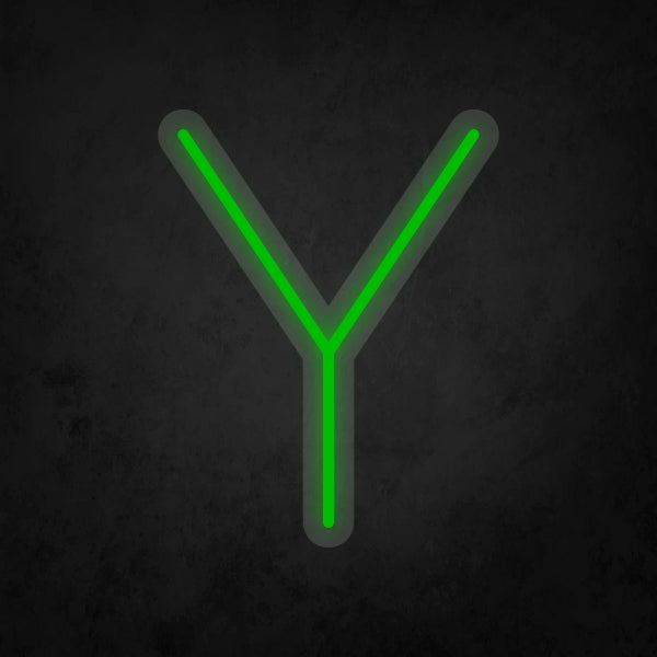 LED Neon Sign - Alphabet - Y Small