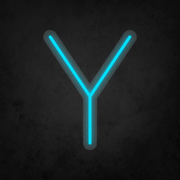 LED Neon Sign - Alphabet - Y Small