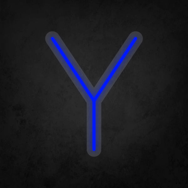 LED Neon Sign - Alphabet - Y Small