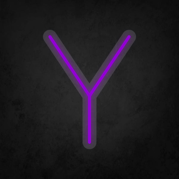 LED Neon Sign - Alphabet - Y Small
