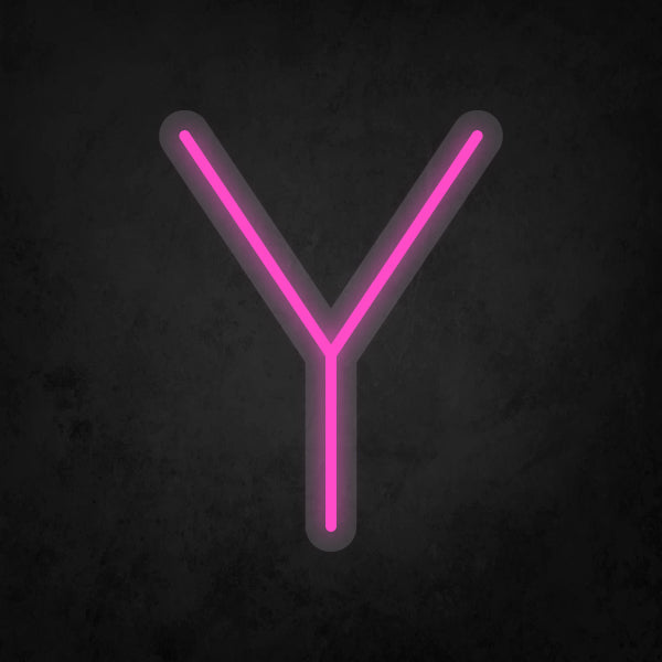 LED Neon Sign - Alphabet - Y Small