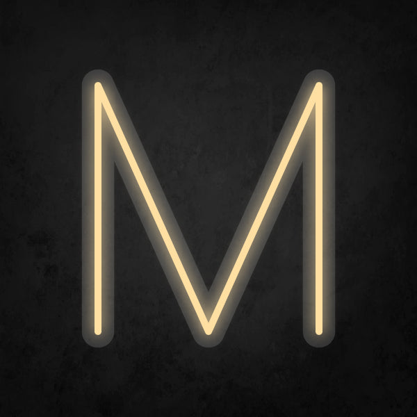 LED Neon Sign - Alphabet - M Small