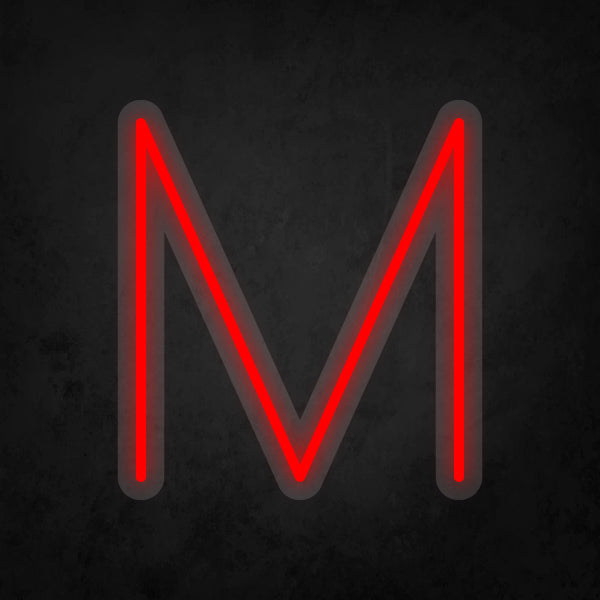 LED Neon Sign - Alphabet - M Small