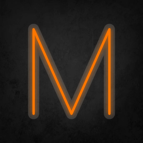 LED Neon Sign - Alphabet - M Small