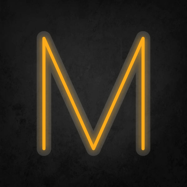 LED Neon Sign - Alphabet - M Small