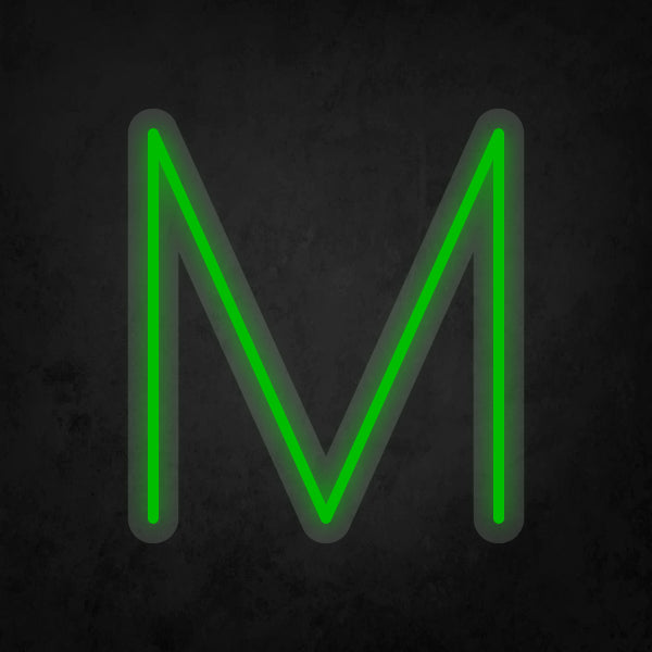 LED Neon Sign - Alphabet - M Small