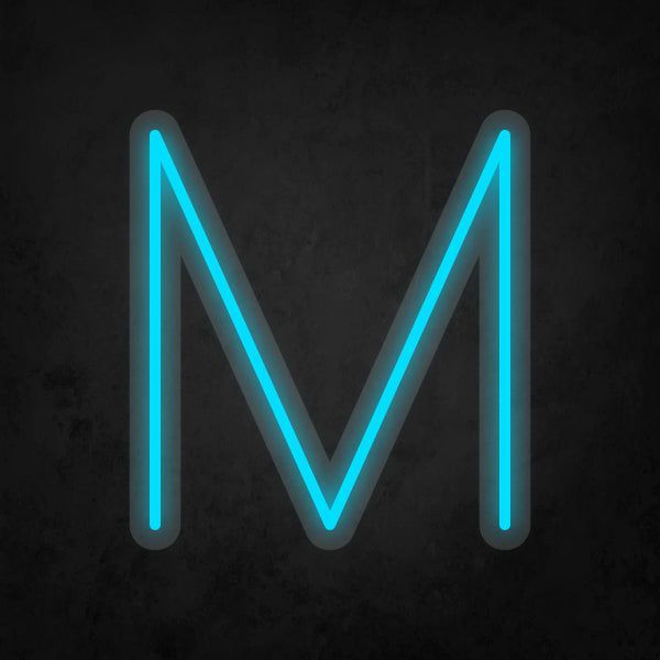 LED Neon Sign - Alphabet - M Small