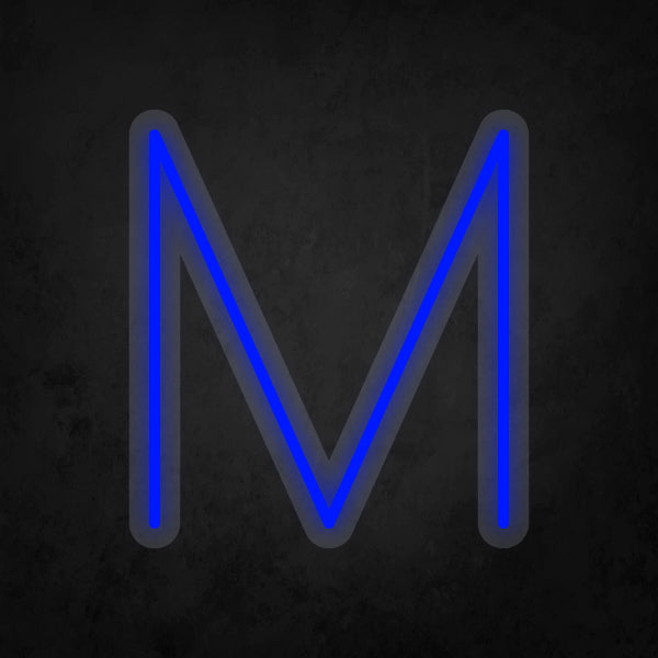LED Neon Sign - Alphabet - M Small