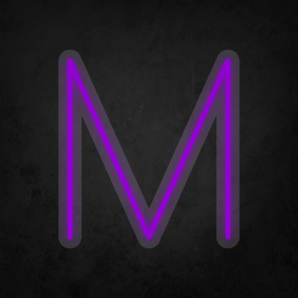 LED Neon Sign - Alphabet - M Small