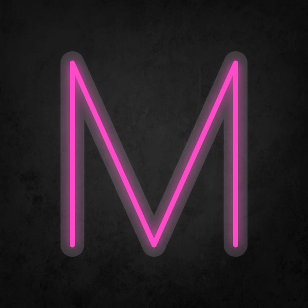 LED Neon Sign - Alphabet - M Small