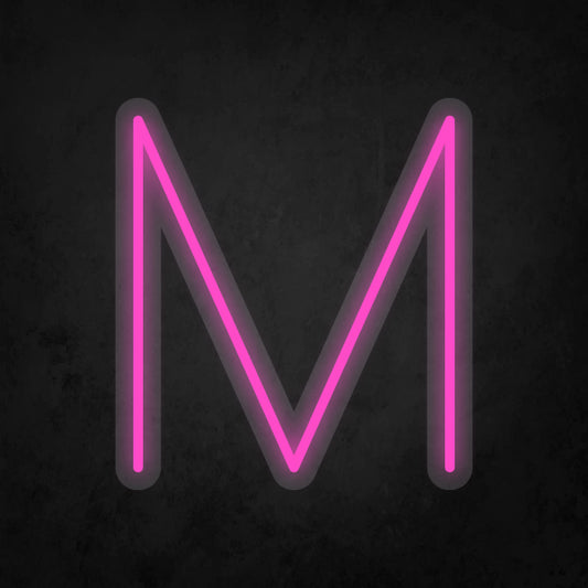 LED Neon Sign - Alphabet - M Small