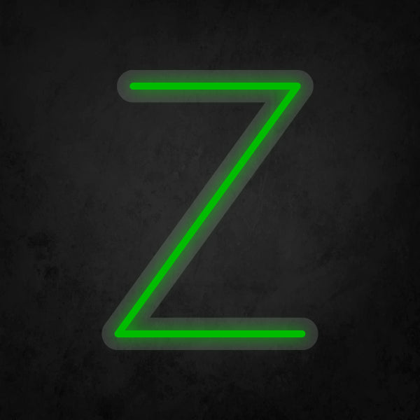 LED Neon Sign - Alphabet - Z Small