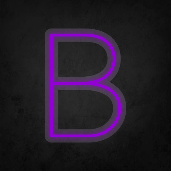LED Neon Sign - Alphabet - B Small