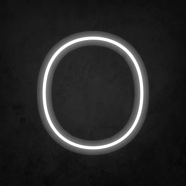 LED Neon Sign - Alphabet - O Small